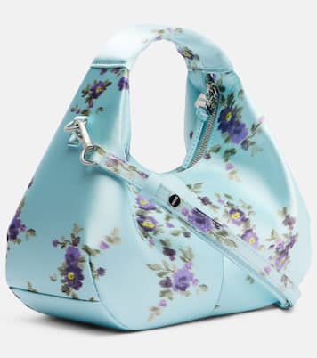 Mini floral satin top-handle bag | Ganni