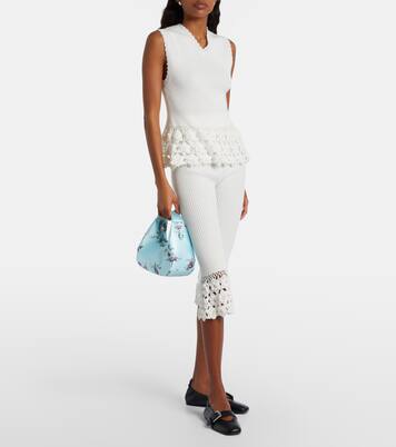 Mini floral satin top-handle bag | Ganni