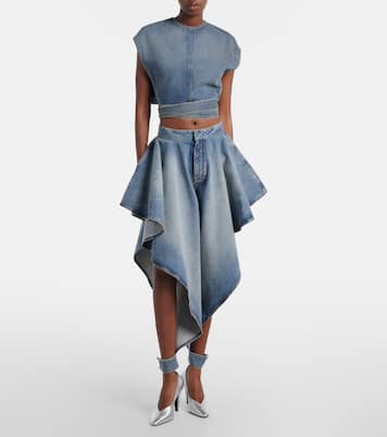 Jeans tapered drapeados | Alaïa