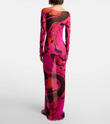 Maxikleid Orchidee aus Tüll | Pucci