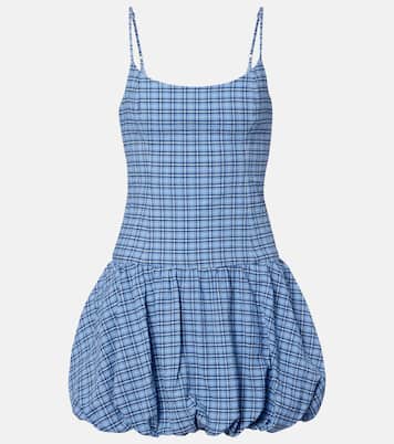Vestido corto Pelea de algodón a cuadros | Faithfull
