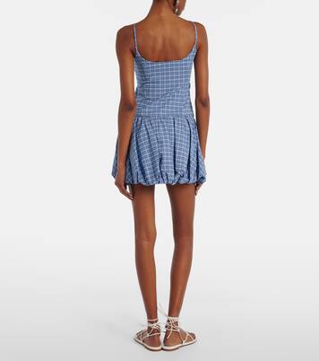 Vestido corto Pelea de algodón a cuadros | Faithfull