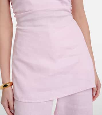 Top bustier Boe de lino fruncido | Faithfull