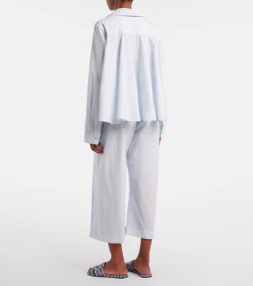 Paula's Ibiza cotton-blend poplin wide-leg pants | Loewe