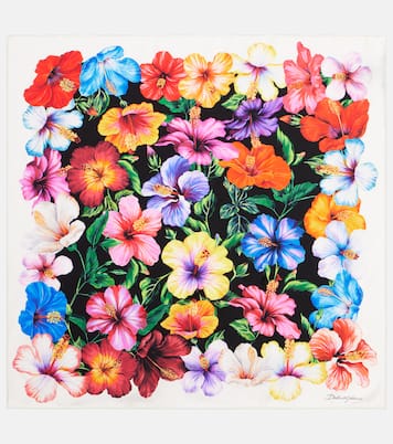 Pañuelo de sarga de seda floral | Dolce&Gabbana