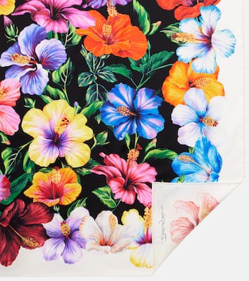 Pañuelo de sarga de seda floral | Dolce&Gabbana