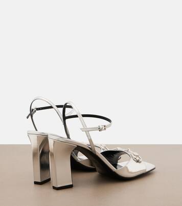 Signora Horsebit metallic leather sandals | Gucci