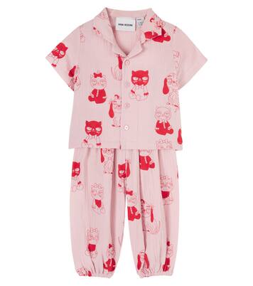 Baby Mini Babies cotton shirt and pants set | Mini Rodini