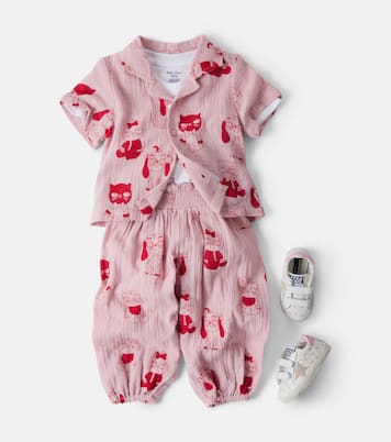 Baby Mini Babies cotton shirt and pants set | Mini Rodini