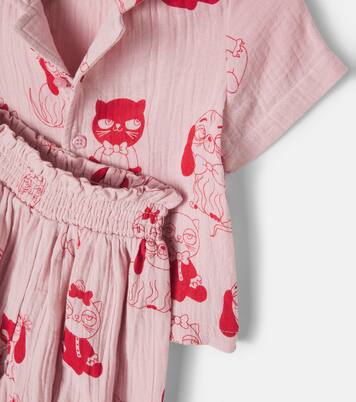 Baby Mini Babies cotton shirt and pants set | Mini Rodini