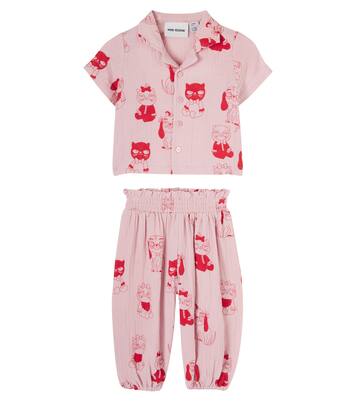 Baby Mini Babies cotton shirt and pants set | Mini Rodini