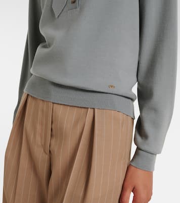 Tie-neck virgin wool sweater  | Valentino