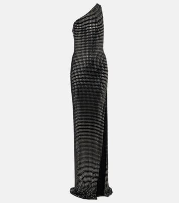 One-Shoulder Robe aus Crêpe-Jersey mit Kristallen | Gucci