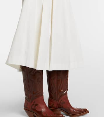 Wesley pleated cotton corduroy midi skirt | Gabriela Hearst