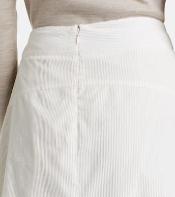 Wesley pleated cotton corduroy midi skirt | Gabriela Hearst