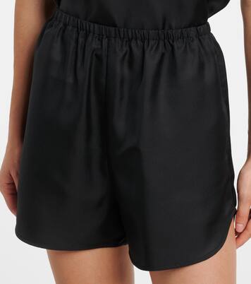 Cabo silk satin shorts | Loulou de Saison