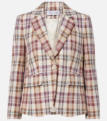 Tyra plaid cotton-blend blazer | Veronica Beard