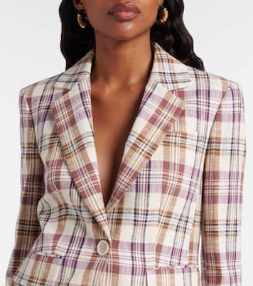 Tyra plaid cotton-blend blazer | Veronica Beard
