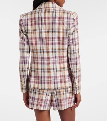 Tyra plaid cotton-blend blazer | Veronica Beard