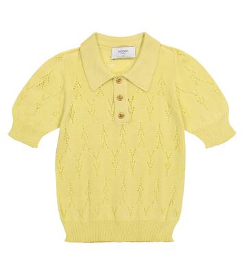 Pointelle cotton knit polo shirt | Paade Mode