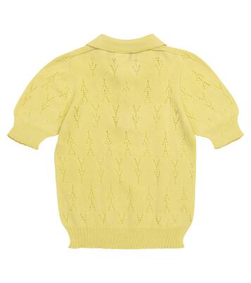 Pointelle cotton knit polo shirt | Paade Mode