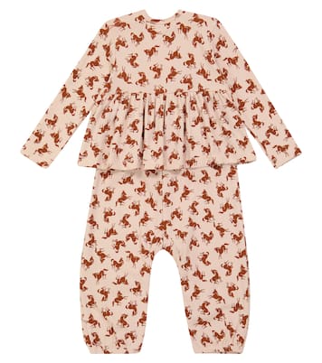 Flavia horse printed cotton jumpsuit | Molo