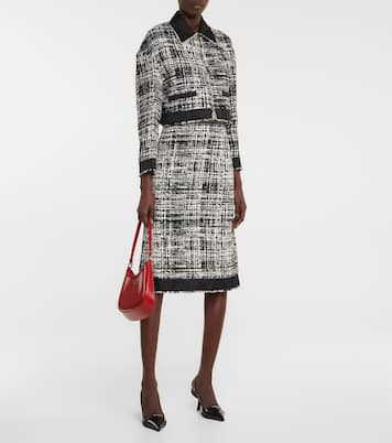 Jupe midi en tweed | Prada