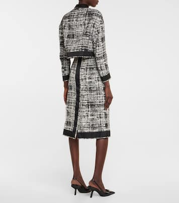 Jupe midi en tweed | Prada