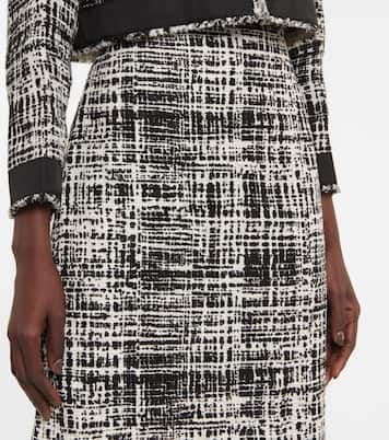 Jupe midi en tweed | Prada