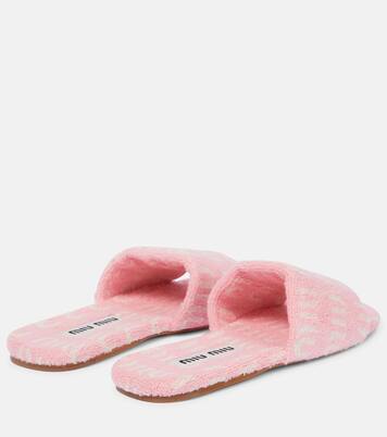 Logo terry slides | Miu Miu