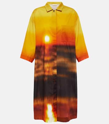 Robe chemise imprimée en coton | Dries Van Noten