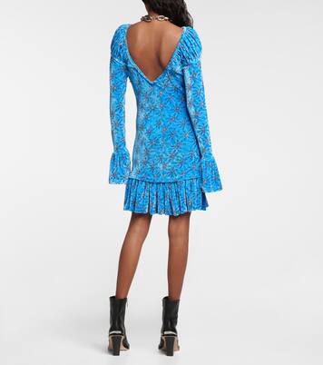 Robe en velours à fleurs | Rabanne