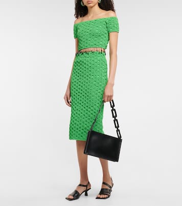 Verzierter Midirock aus Satin | Ganni