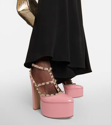 Rockstud patent leather platform pumps | Valentino Garavani