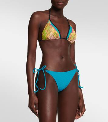 Culotte de bikini La Greca en jacquard | Versace