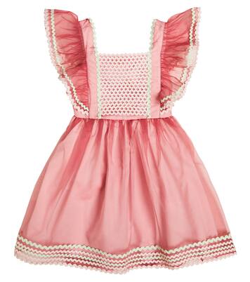 Ruffle-trimmed embroidered dress | Stella McCartney Kids