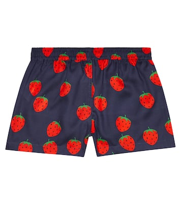 Strawberry printed cotton shorts | Mini Rodini