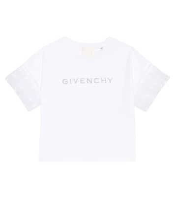 Ruffle-trimmed cotton T-shirt | Givenchy Kids