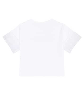 Ruffle-trimmed cotton T-shirt | Givenchy Kids