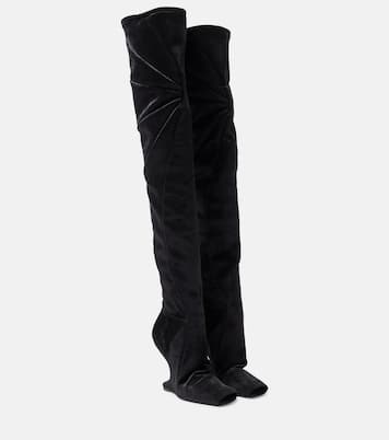 Botas Cantilever de terciopelo | Rick Owens