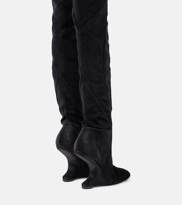 Botas Cantilever de terciopelo | Rick Owens