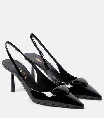 Slingback-Pumps aus Lackleder | Prada