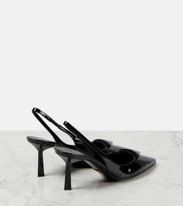 Slingback-Pumps aus Lackleder | Prada