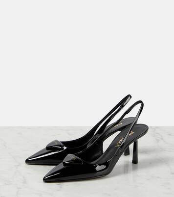 Slingback-Pumps aus Lackleder | Prada