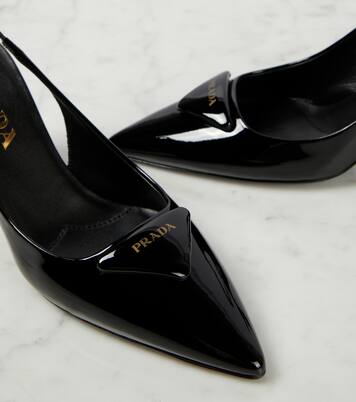 Slingback-Pumps aus Lackleder | Prada