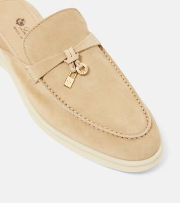 Slippers Charms Walk aus Veloursleder | Loro Piana
