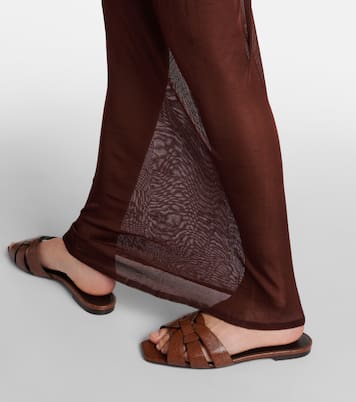 Tribute lizard-effect leather sandals | Saint Laurent