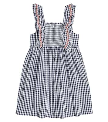Gingham embroidered cotton dress | Tartine et Chocolat