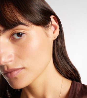 Birthstone Bonbon 14kt gold earrings with diamonds | Stone and Strand