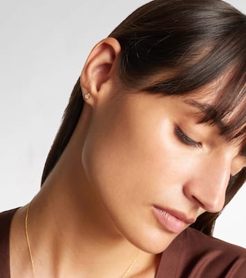 Birthstone Bonbon 14kt gold earrings with diamonds | Stone and Strand